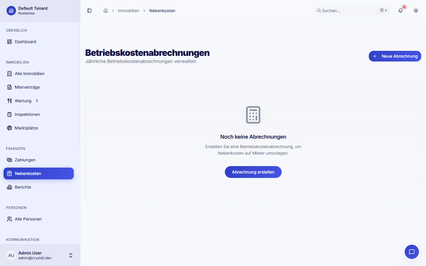Nebenkostenabrechnung